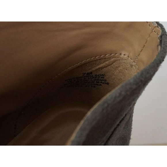 NINE WEST Gray Suede Lace Up Wedge Ankle Boots - Picture 6 of 8